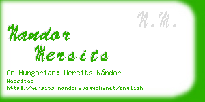 nandor mersits business card