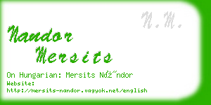 nandor mersits business card